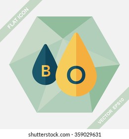 blood flat icon with long shadow