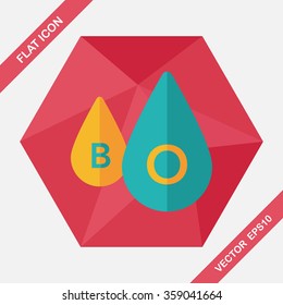 blood flat icon with long shadow