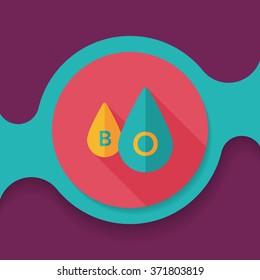 blood flat icon with long shadow