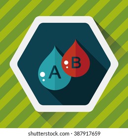 blood flat icon with long shadow