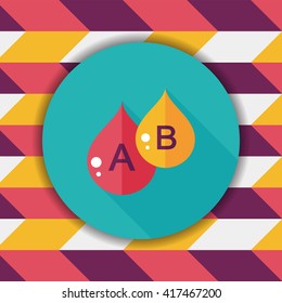 blood flat icon with long shadow