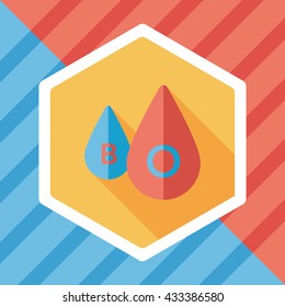 blood flat icon with long shadow