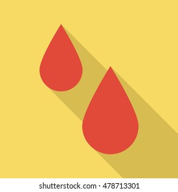 blood flat icon. You can be used blood icon for several purposes like: websites, UI, UX, print templates, promotional materials, info-graphics, web and mobile phone apps.