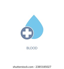 blood flow concept line icon. Simple element illustration. blood flow concept outline symbol design.