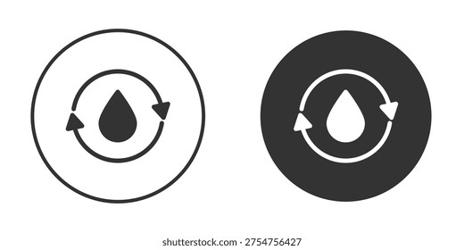 Blood flow icon concept, simple flat design. Clipart vecot in black colors
