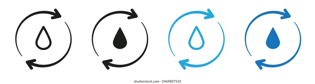 Blood flow icon mark in filled style