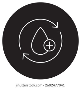 Blood Flow icon, Optimizing Blood Flow for Better Health, The Science of Healthy Circulation, vector