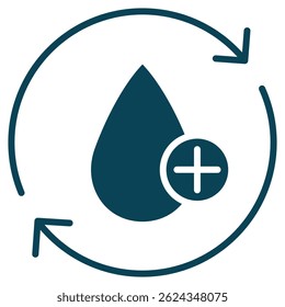 Blutfluss-Symbol, Optimierung des Blutflusses für eine bessere Gesundheit, Die Wissenschaft der gesunden Zirkulation, Vektor