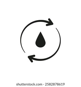 Blood flow icon Symbol mark in Outline style