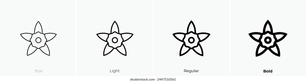 blood flower icon. Thin, Light Regular And Bold style design isolated on white background
