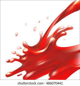 blood flowing, in motion, blood trickling down, isolated vector