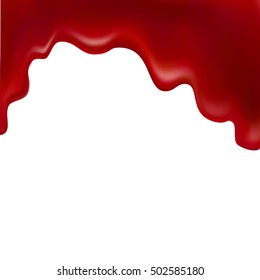 blood flowing, in motion, blood trickling down, isolated vector