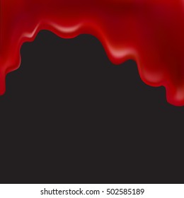 blood flowing, in motion, blood trickling down, isolated vector