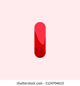 I Blood Font Vector Template Design Illustration