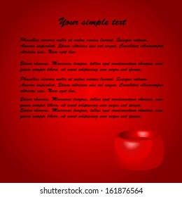 Blood in the form of an icon, abstract background