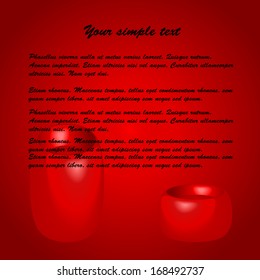 Blood in the form of an icon, abstract background