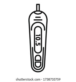 Blood glucometer icon. Outline blood glucometer vector icon for web design isolated on white background