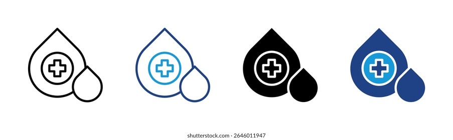 Elemento de icono de gota de glucosa en sangre para diseño