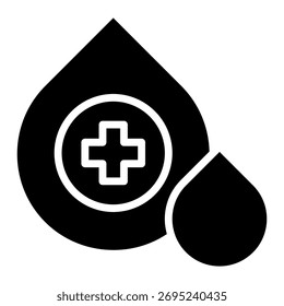 Blood Glucose Drop Icon Element For Design