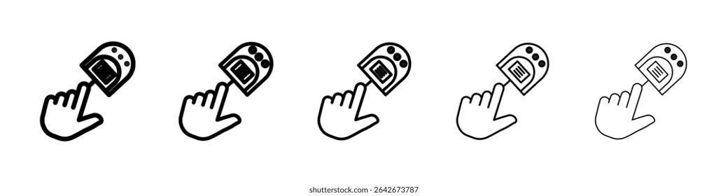 blood glucose icon isolated vector on white background set
