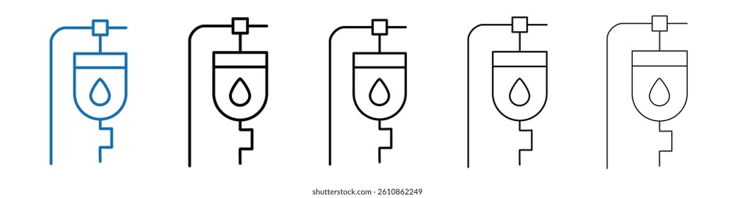 blood glucose icon Outline vector logo for web ui