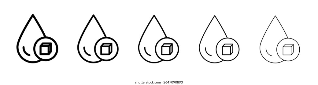 Icono de glucosa en sangre Vector de contorno símbolo o ilustración
