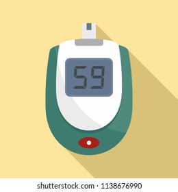 Blood glucose level icon. Flat illustration of blood glucose level vector icon for web design