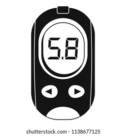 Blood glucose meter icon. Simple illustration of blood glucose meter vector icon for web design isolated on white background