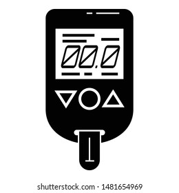 Blood glucose meter icon. Simple illustration of blood glucose meter vector icon for web design isolated on white background