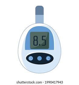 Blood Glucose Meter Isolated Icon