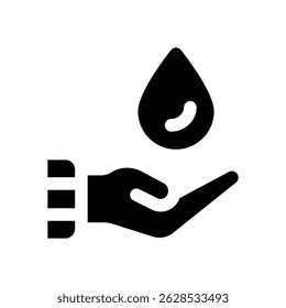 Icono de glifo de sangre. Icono de Vector fuerte y sólido para Sitios web, interfaces móviles, presentaciones y marca visual. Alta calidad y fácil de editar.