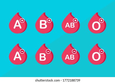blood group 3d isometric flat design icon badge
