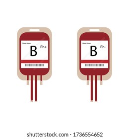 Blood Group B Bag Red Blood Stock Vector (Royalty Free) 1736554652 ...