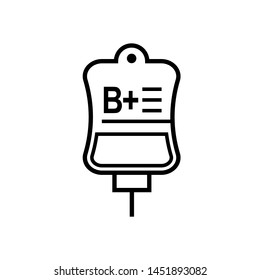 Blood Group Icon. Donor or Blood Type Transfusion Sign, Symbol & Vector. 