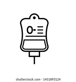 Blood Group Icon. Donor or Blood Type Transfusion Sign, Symbol & Vector. 