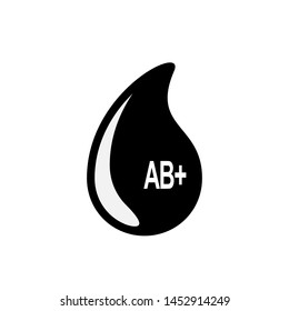 Blood Group Icon. Donor or Blood Type Transfusion Sign, Symbol & Vector. 