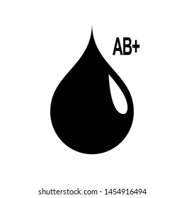 Blood Group Icon. Donor or Blood Type Transfusion Sign, Symbol & Vector. 