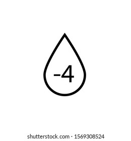 Blood Group Icon. Donor or Blood Type Transfusion Sign, Symbol Vector.