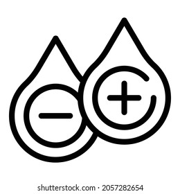 Blood Group Icon Outline Vector. Plasma Type. Compatibility Test