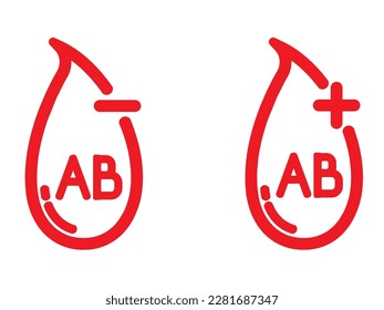 icono del grupo sanguíneo, archivo vectorial del símbolo del grupo sanguíneo