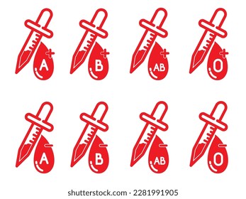 blood group icon, blood group symbol vector file