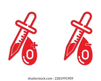 blood group icon, blood group symbol vector file