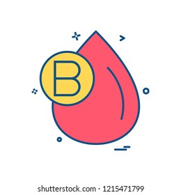 blood group icon vector design