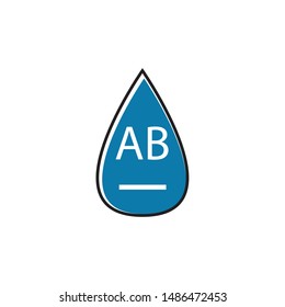 Blood group minimal flat icon vector