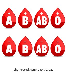 blood group set icon vector illustration on white