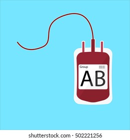 Blood group type AB, Vector design.