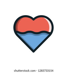 Blood group type O filled outline icon, line vector sign, linear colorful pictogram isolated on white. Symbol, logo illustration. 