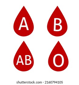 blood group vector set on white background