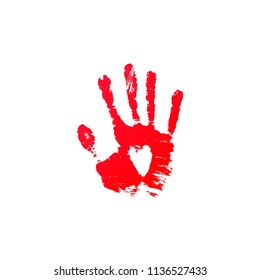 blood hand print vector horror vector criminal 