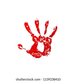 blood hand print vector horror vector criminal 